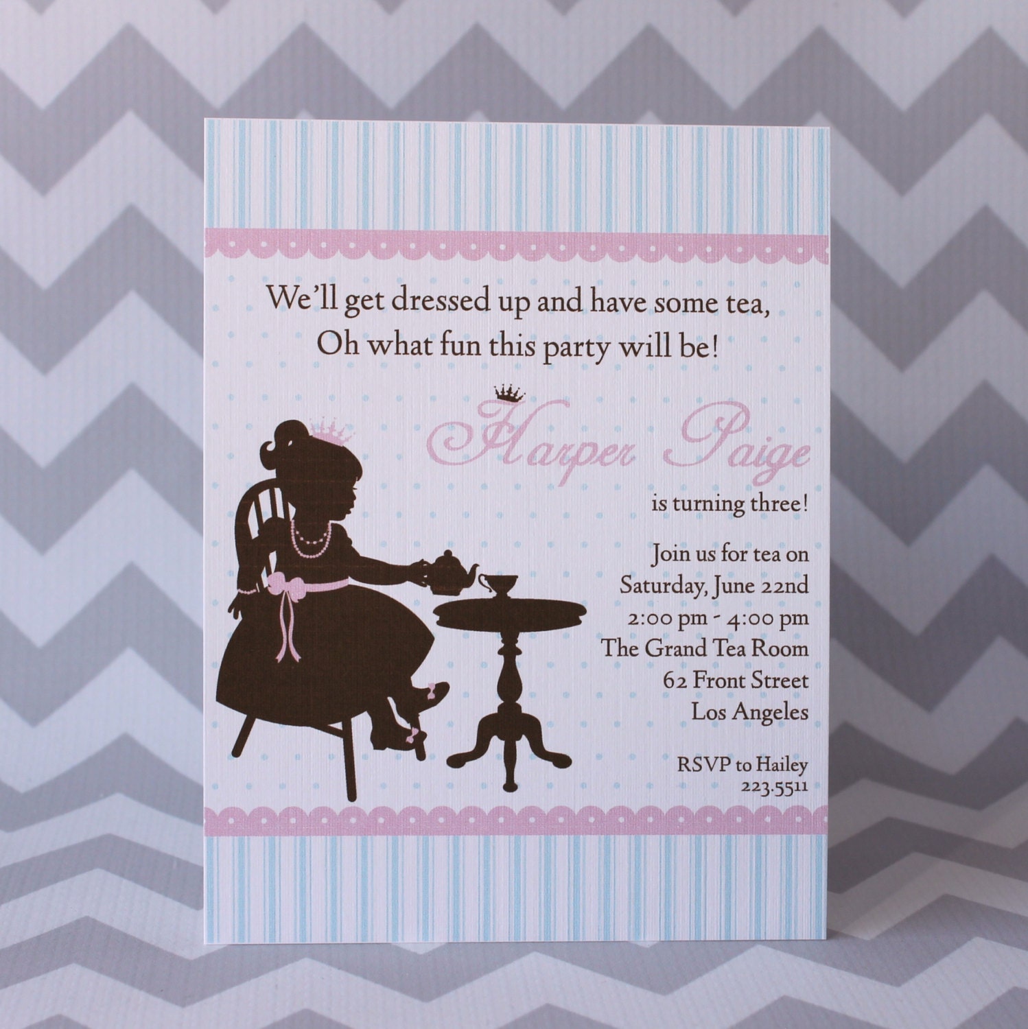 Tea Party Birthday Invitation