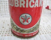 Vintage Mini Texaco Oil Can, Man Den Man Cave Industrial Chic, Primitive Rustic Shabby Chic Vintage Texaco small tin can, Grandpas workbench