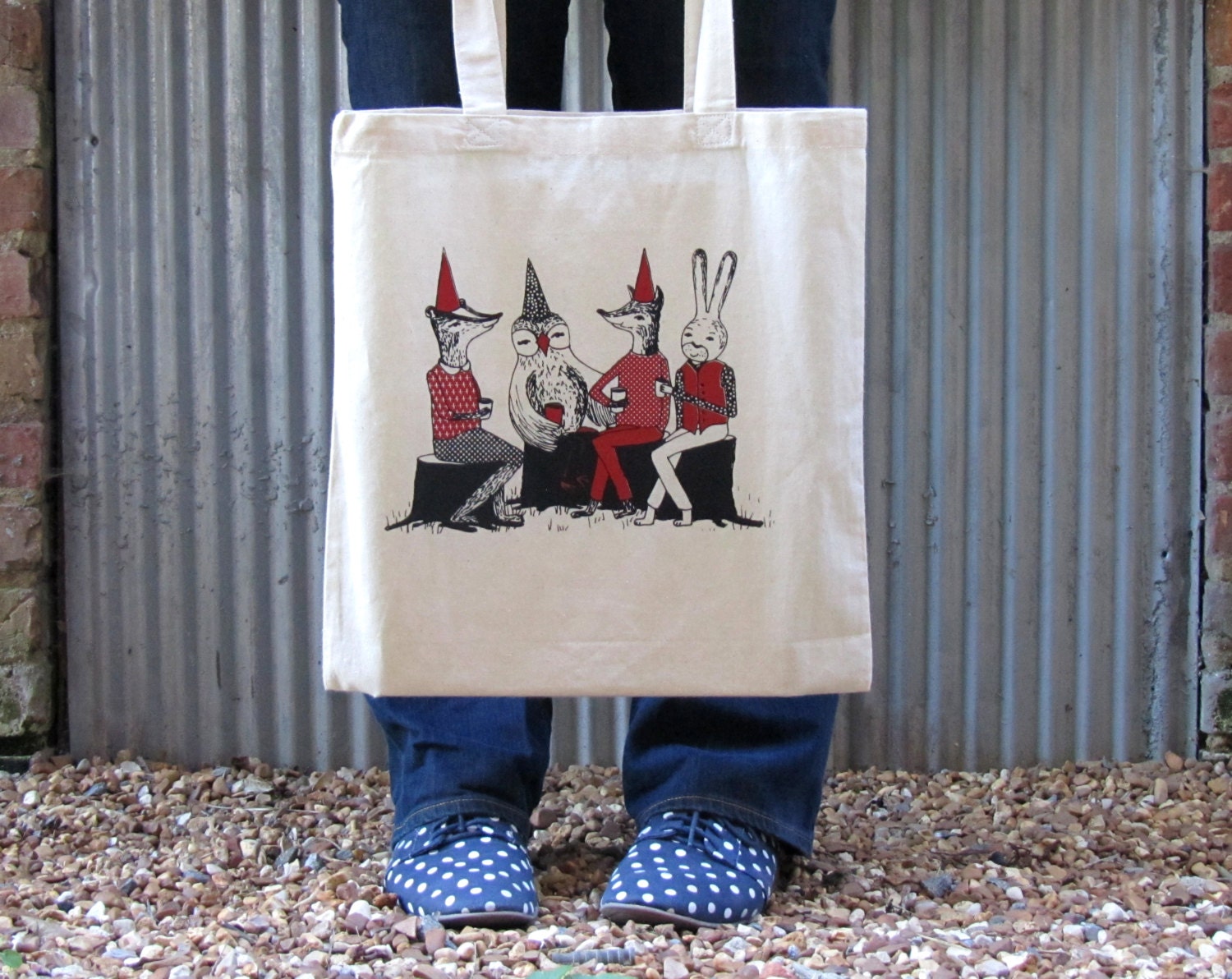 Screenprinted Tote Bag - Garden Party