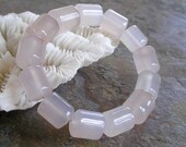 Pink Chalcedony Barrel Beads- 10mm x 13mm Beads- Pink Chalcedony Beads