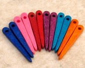 Mykonos Greek Ceramic Skinny Spike Beads 30 mm Bright Assorted-2 12 Pieces M169