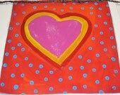 Fearless Love Garden or Prayer Flag Valentine  Heart Garland
