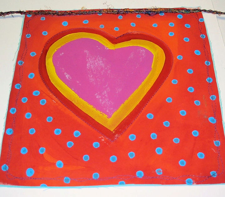 Fearless Love Garden or Prayer Flag Valentine Heart Garland