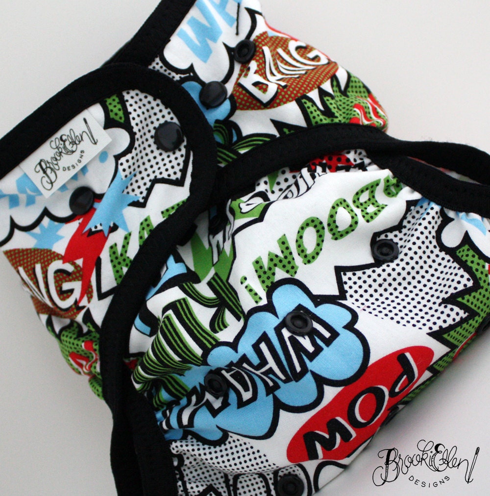 diaper cover swim Diaper KaPOW Ready to Ship One Size