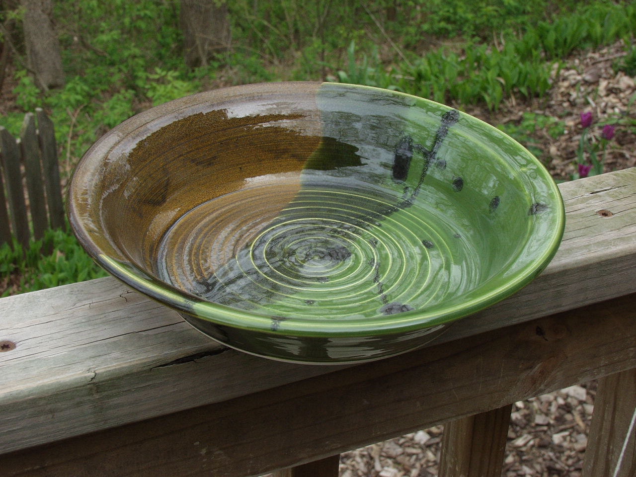 Platter Style Serving Salad Serving Bowl Lucky Shamrock Ready to Ship