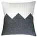 Modern Decorative Pillow - Big Grey Zig - Linen Blend