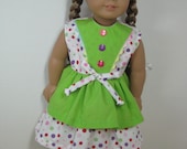 18 Inch Doll Clothes American Girl Buttons and Bows Outfit