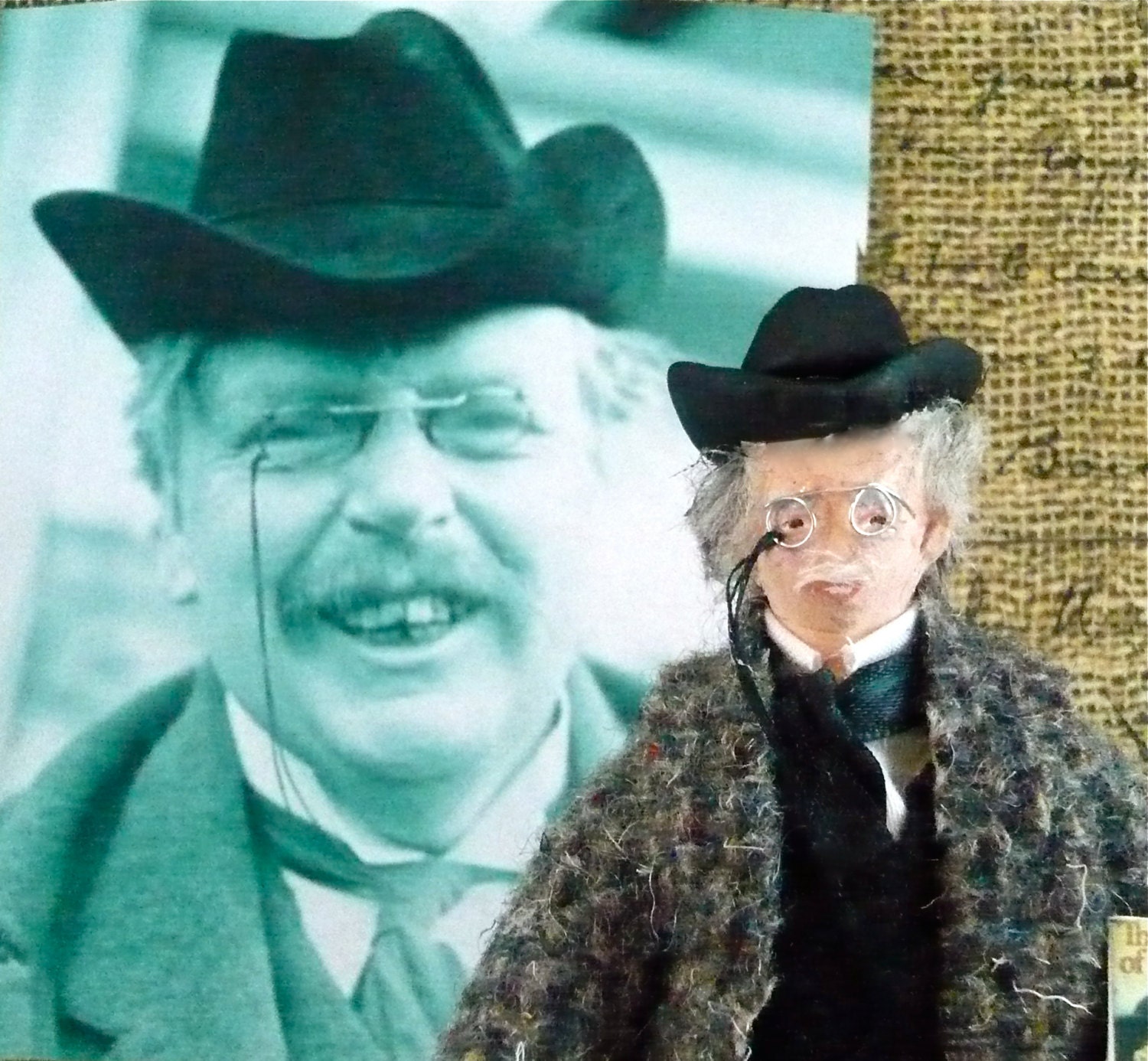 Writer Doll G.K. Chesterton Historical Art Collectible