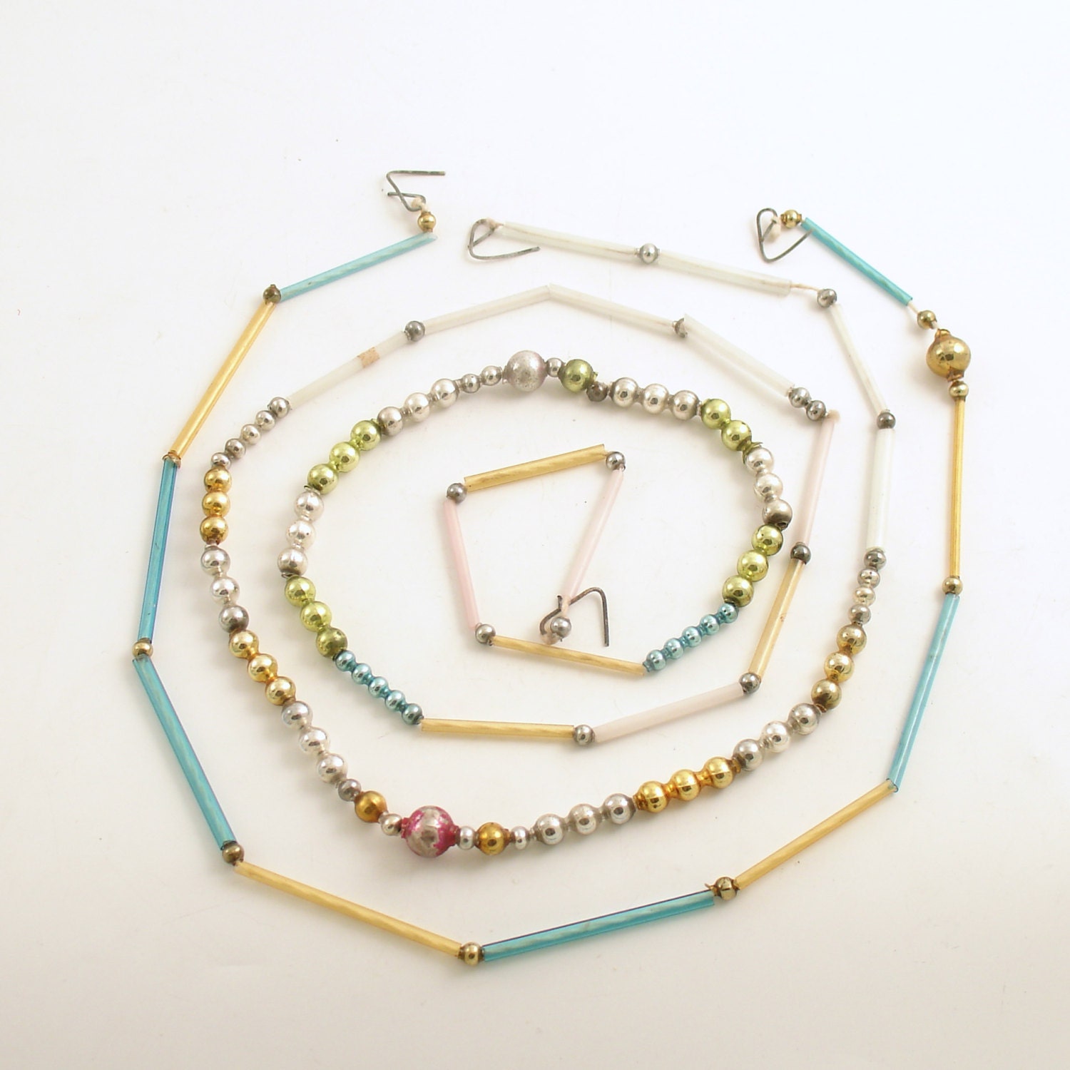 Vintage Glass Bead Christmas Garlands