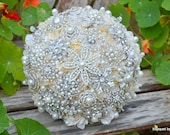 Deposit for classic heirloom pearl brooch bouquet -- made-to-order wedding brooch bouquet