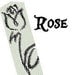 Peyote Bracelet Pattern Black and White Sketched Rose Beaded Cuff Bracelet Digital PDF Pattern 2 Drop Peyote Stitch