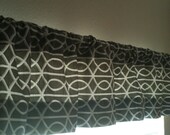 Designer Trellis Valance 74in x  in Stone - Lined