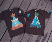 Boys Custom Birthday T-shirt with number or initial   SIZES  12, 18, 24mth, 2T, 4, 6  ABC or 123 party