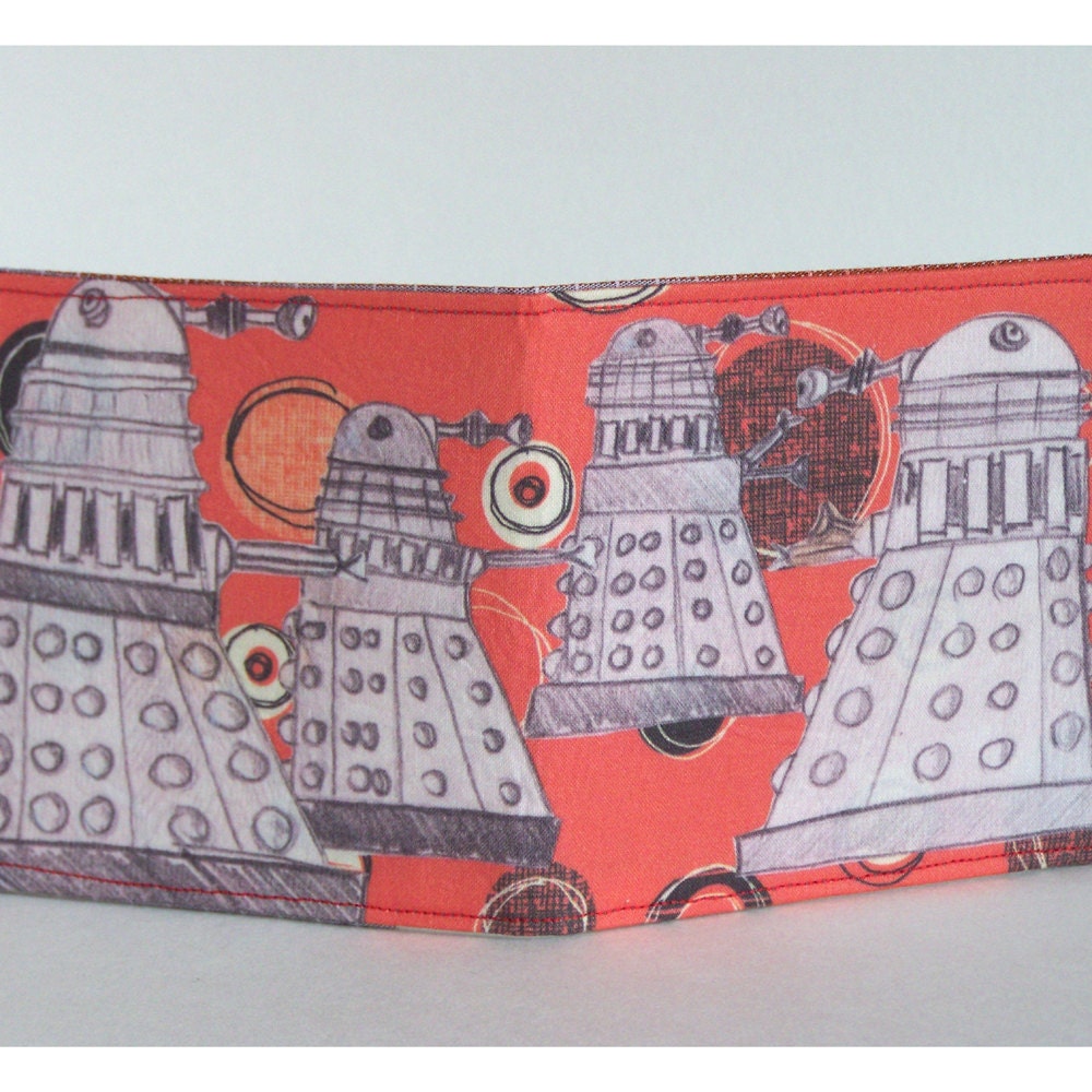 Wallet Dr Who Dalek Sketch The Doctor Exterminate Time Lord
