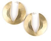 Round hoop earrings - portland or - inspired - geometric jewelry
