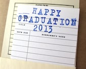 Graduation Card 2013 // Personalized Custom Message Library Card