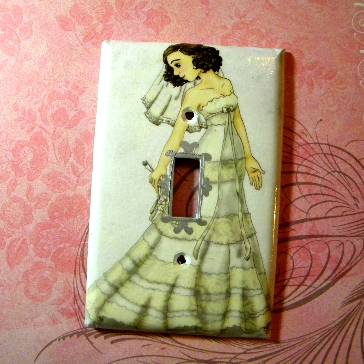 Lace Bride Light Switch Cover