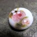 Handmade Rose Lentil Glass Bead