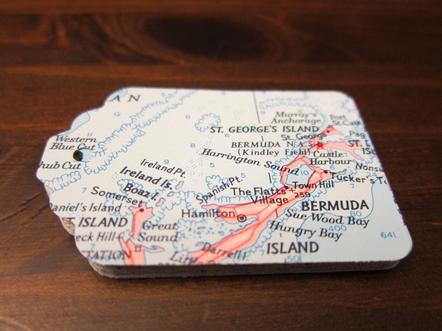 Small Vintage Map Tags - 25 pieces