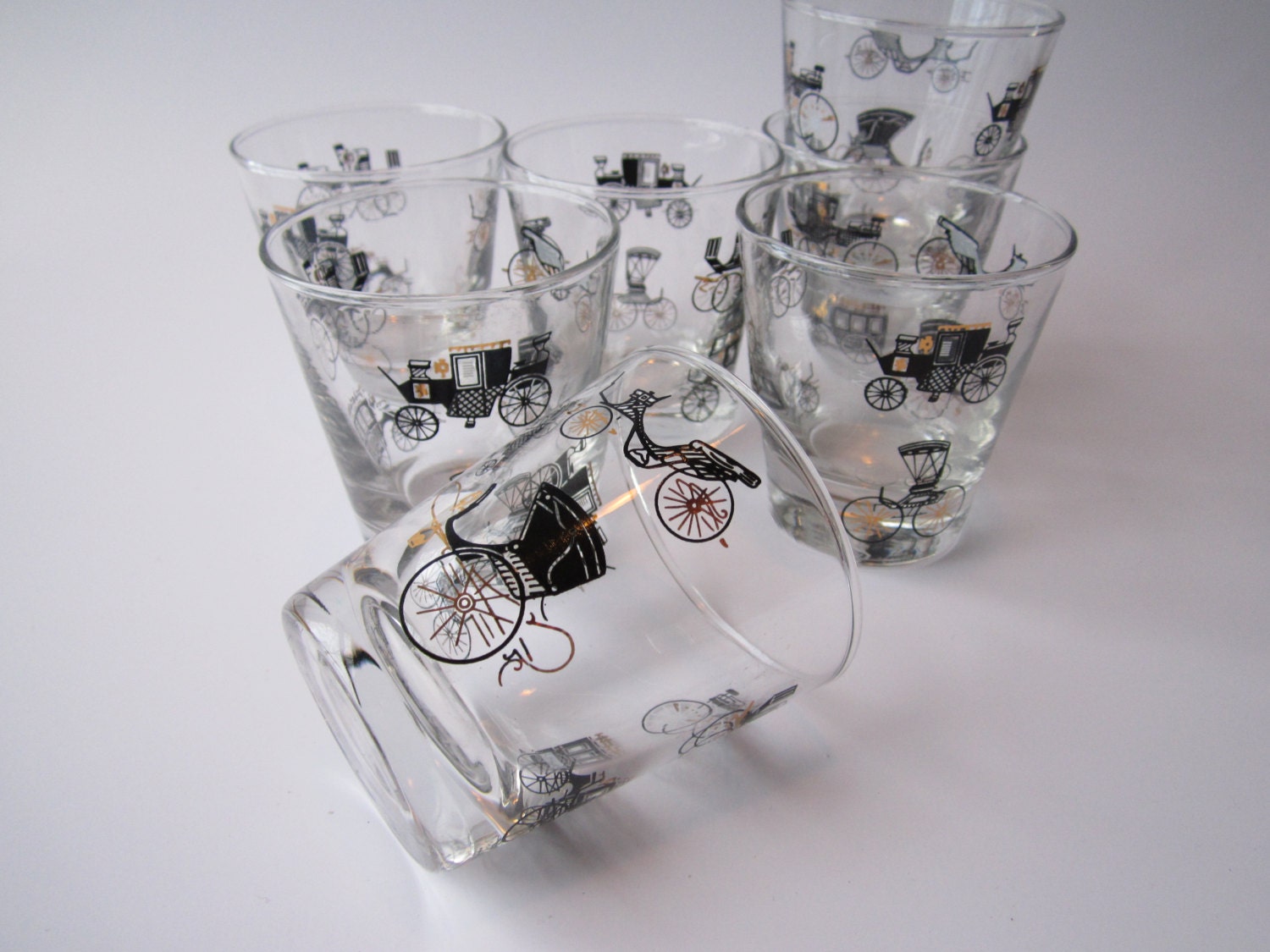 Vintage Libbey Curio Cocktail Glass Set of Seven