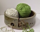 Medium 8" Yarn Bowl in Green