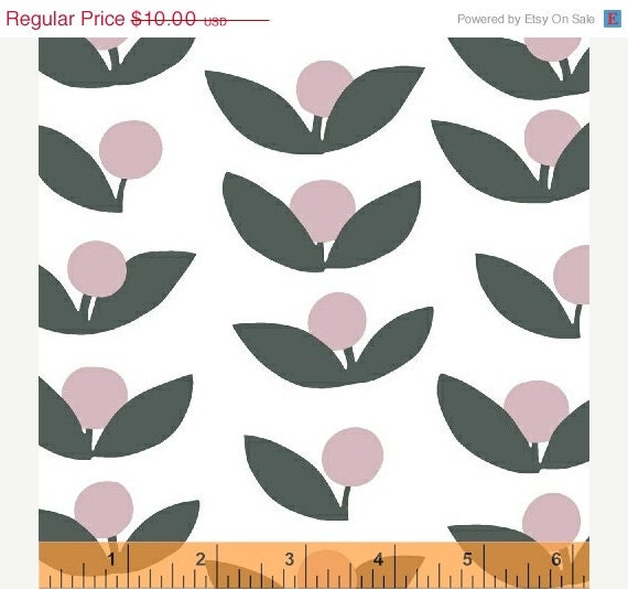 ON SALE Glimma---Tove in Rosey--1 yard--Lotta Jansdotter for Windham Fabrics