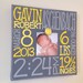 Baby birth information canvas frame 10x10