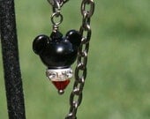 Anklet Black Gunmetal N Lampwork Mickey Mouse Style Disney Inspired DeSIGNeR Anklet Magical Accents