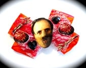 Hannibal Lecter Bloody Orange Hair Bow Clip
