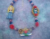 Boutique Custom Sleeping Beauty In Blue Dress Fairy Tales Girl Necklace