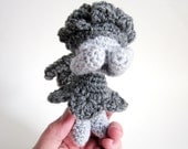 SciFi DollAmigurumi: Doctor Who Inspired Weeping Angel Toy Crocheted in Shades of Grey Washable Yarn by The Silver Hook