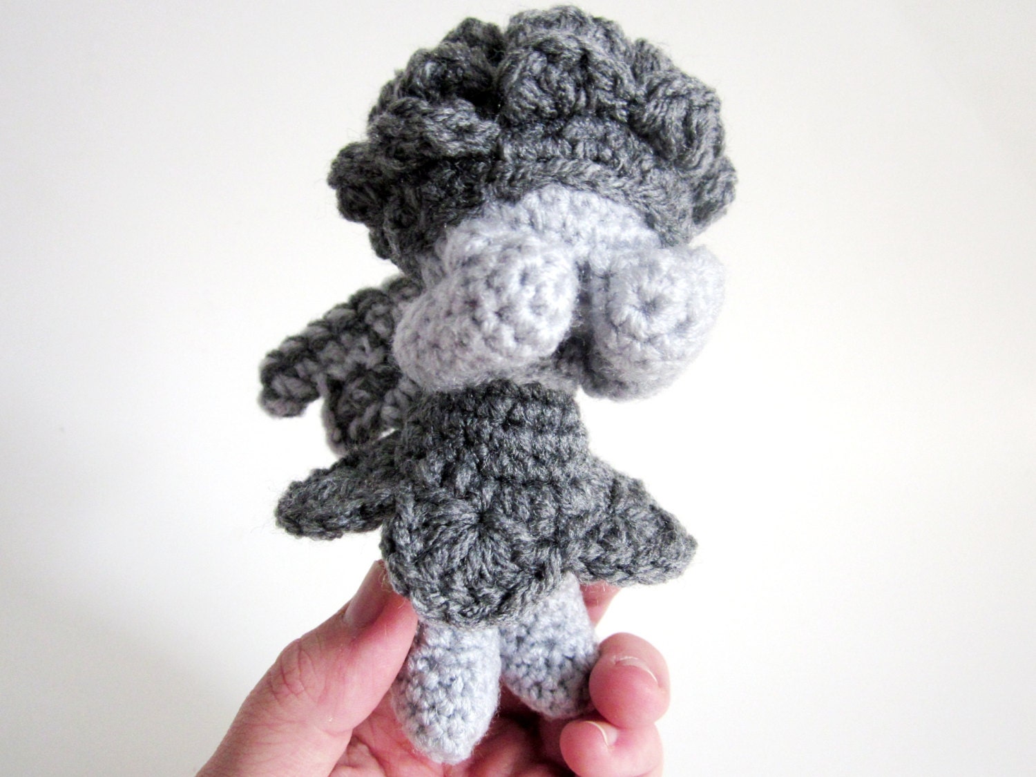 SciFi DollAmigurumi: Doctor Who Inspired Weeping Angel Toy Crocheted in Shades of Grey Washable Yarn by The Silver Hook