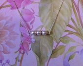 Sterling Silver White Swarowvski Pearl Necklace