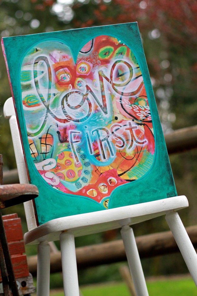 Love First Art Canvas