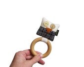 Owl baby- rattle/teething ring