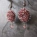 SALE Peach Beaded Earrings