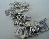 Altered Art London Charm Bracelet Big Ben The Queen and More