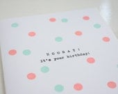 Confetti Mint & Peach Birthday Card