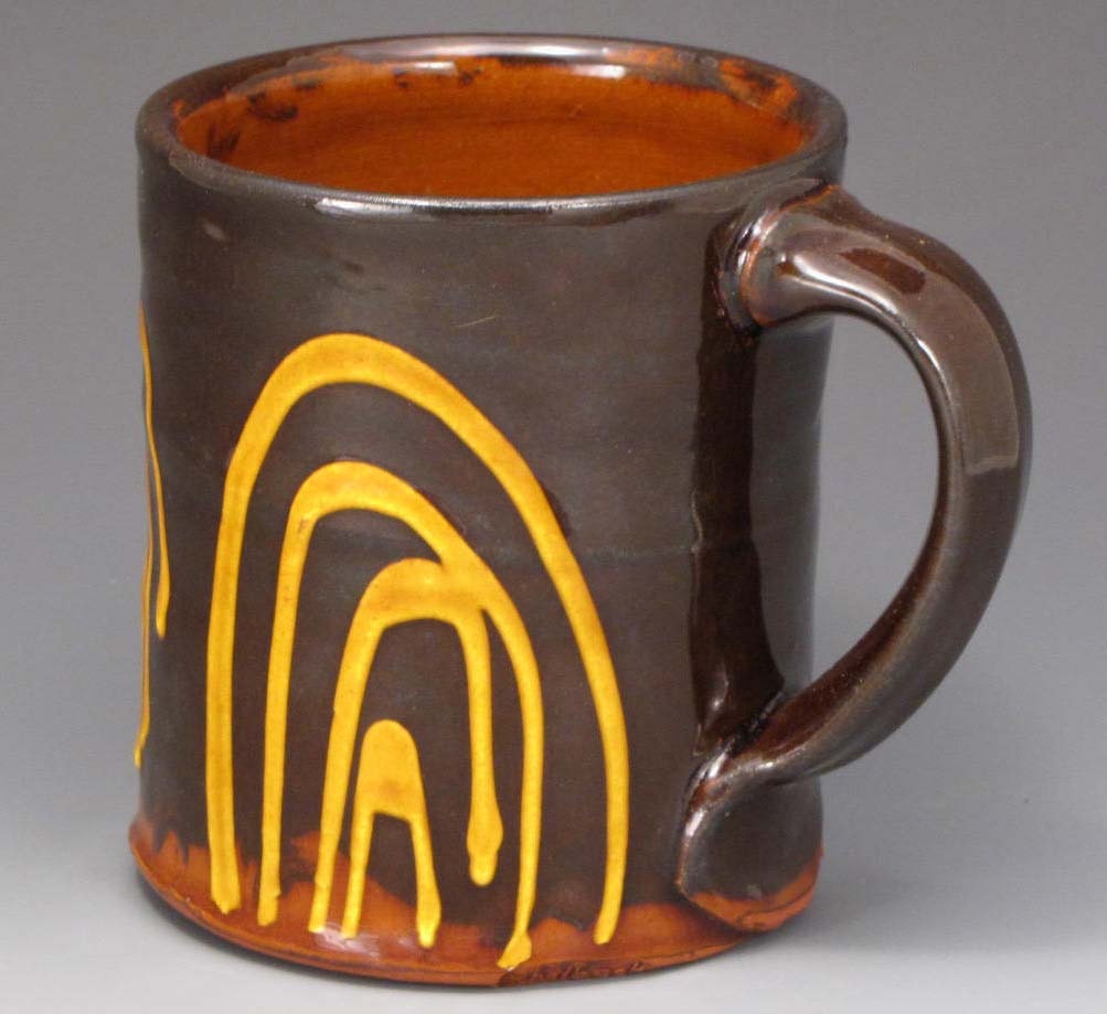Large Coffee or Tea Mug Handmade Pottery Red ware