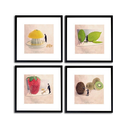 Food photography, Summer, Photo collection, Photo set,  Fine Art, Photography set, Kitchen art, Kitchen decor, Four12x12 inch (30x30cm)