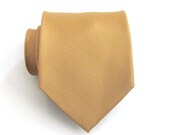 Mens Tie - Dusty Gold Tonal Striped Necktie
