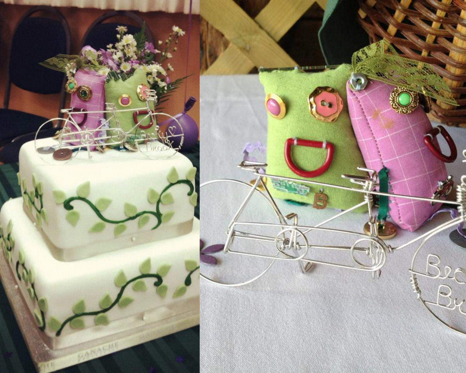 IN TANDEM: Personalized Tandem Bike Wedding Cake Topper