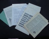 Ephemera Paper Lot-50 Pgs-"The Cultered Woman" Vintage Paper-Altered Art-Mixed Media-Collage-Art Journals-ATC's-Resin Jewelry-Art Projects