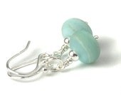 Coast Glass Earrings - Blue - Sterling Silver and Lampwork - UK SRA