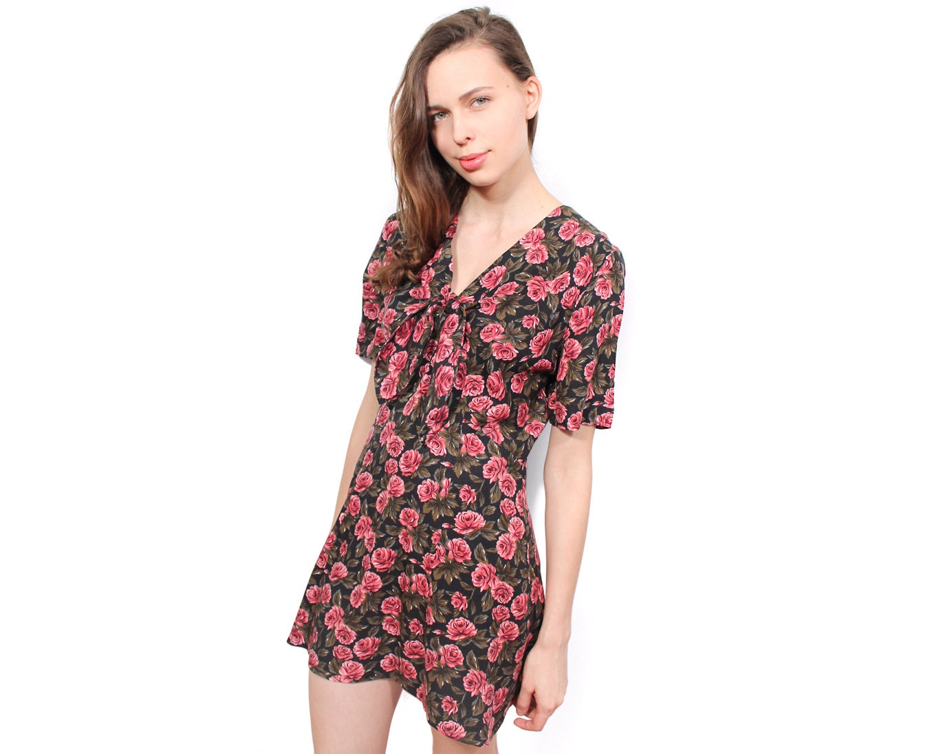 Floral dress vintage rose mini Medium