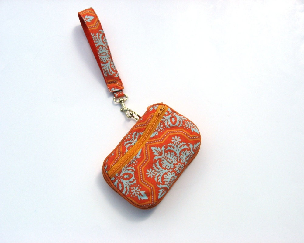 Zip Around Wristlet Wallet in Orange