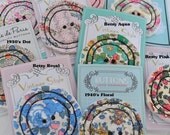 Freeform Button Brooch  - Liberty Love or Vintage Fabric