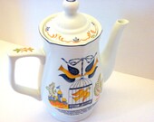 Vintage Georges Briard Doves Coffee or Tea Pot Pitcher