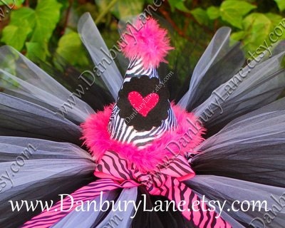 Birthday Hat only for baby girls, hot pink zebra party hat one size fits all, photo prop and 1st birthday gift -PINK ZEBRA HAT