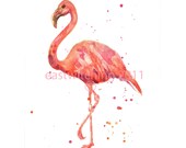 FLAMINGO 5x7 inch print, flamingo print, kids wall art, animal prints